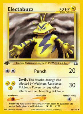 Electabuzz card from Neo Genesis