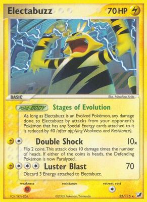 Electabuzz card from EX Unseen Forces