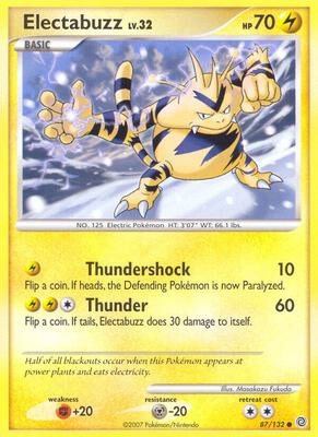 Electabuzz card from Secret Wonders