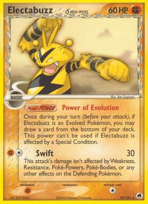 Electabuzz (Delta Species) card from EX Dragon Frontiers