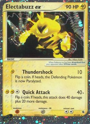 Electabuzz ex card from EX Ruby and Sapphire