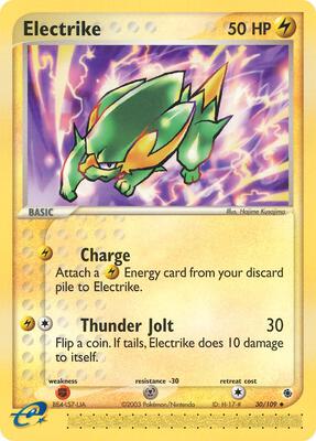 Electrike - 30/109 card from EX Ruby and Sapphire