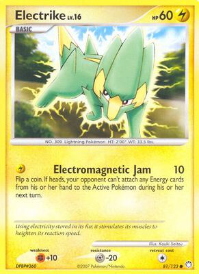 Electrike card from Mysterious Treasures