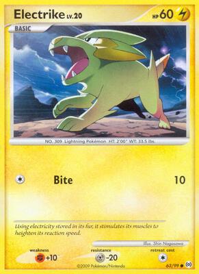 Electrike (63) card from Arceus