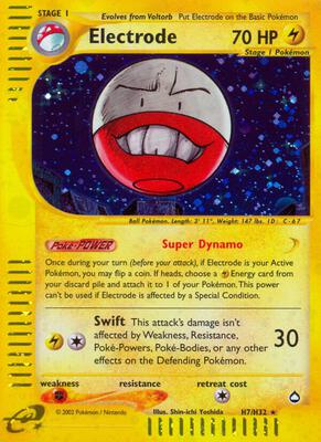 Electrode (H7) card from Aquapolis