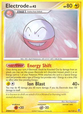 Electrode card from Secret Wonders