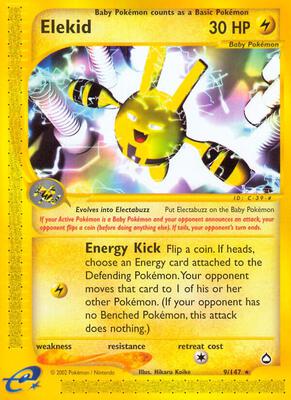 Elekid card from Aquapolis