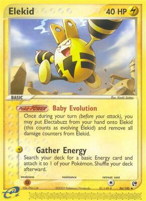 Elekid card from EX Sandstorm