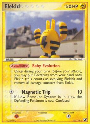 Elekid card from EX Unseen Forces