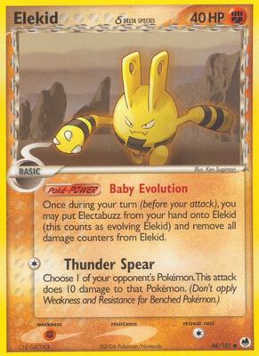 Elekid (Delta Species) card from EX Dragon Frontiers