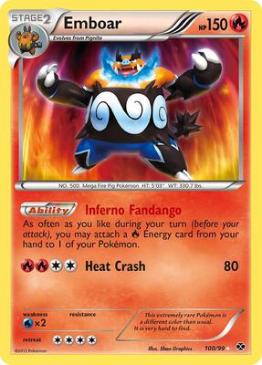 Emboar card from Next Destinies