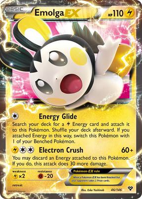 Emolga EX card from XY Base Set