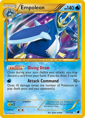 Empoleon (117 Secret Rare) card from Plasma Freeze