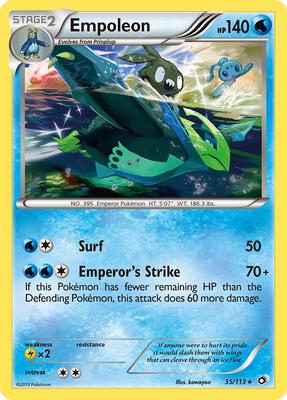 Empoleon card from Legendary Treasures