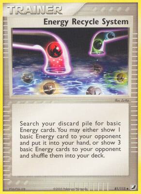 Energy Recycle System card from EX Unseen Forces