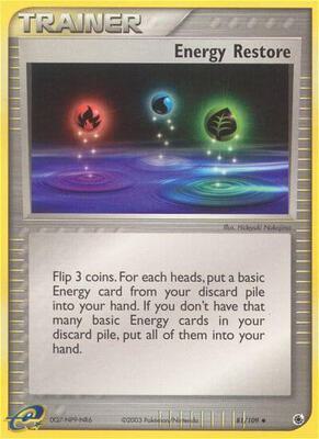 Energy Restore card from EX Ruby and Sapphire