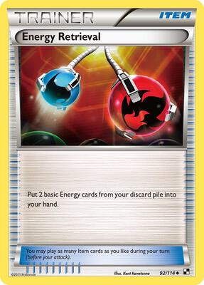 Energy Retrieval card from Black and White