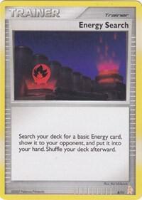 Energy Search (Lucario) card from DP Trainer Kit: Manaphy & Lucario