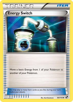 Energy Switch card from Black and White