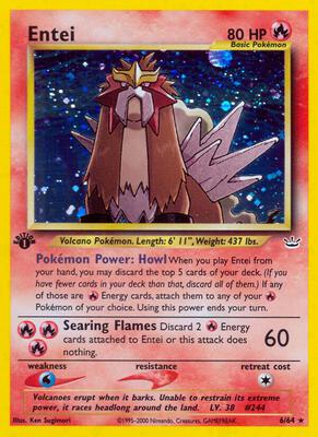 Entei (6) card from Neo Revelation