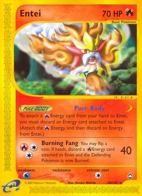 Entei card from Aquapolis