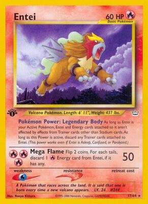 Entei (17) card from Neo Revelation