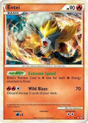 Entei (Shiny) card from Call of Legends
