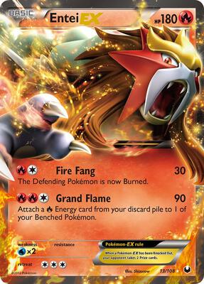 Entei EX card from Dark Explorers