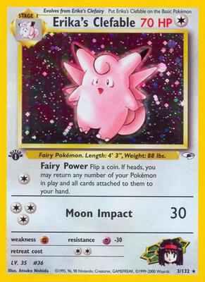 Erika's Clefable card from Gym Heroes