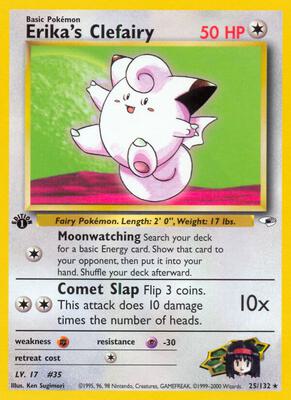 Erika's Clefairy card from Gym Heroes