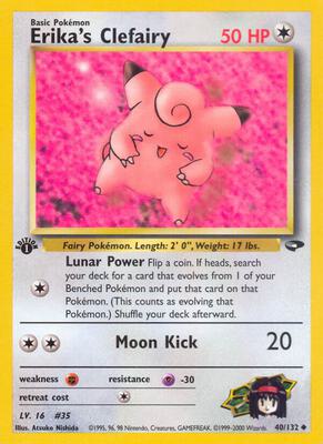 Erika's Clefairy card from Gym Challenge