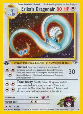 Erika's Dragonair card from Gym Heroes