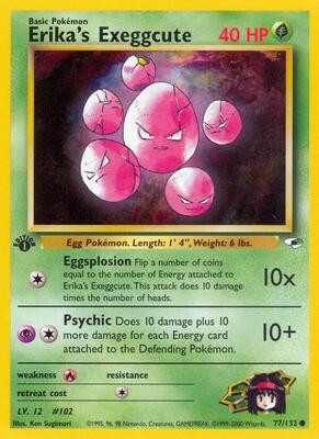 Erika's Exeggcute (77) card from Gym Heroes