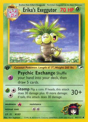 Erika's Exeggutor card from Gym Heroes