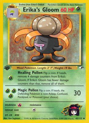 Erika's Gloom (45) card from Gym Heroes