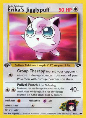Erika's Jigglypuff card from Gym Challenge