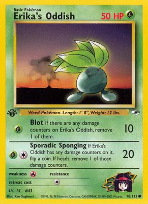 Erika's Oddish (78) card from Gym Heroes