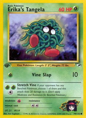 Erika's Tangela card from Gym Heroes