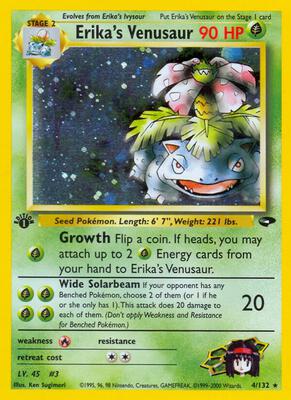 Erika's Venusaur card from Gym Challenge