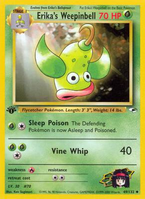 Erika's Weepinbell (49) card from Gym Heroes
