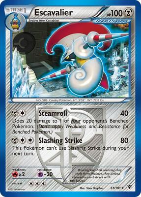Escavalier (Team Plasma) card from Plasma Blast