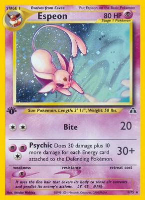 Espeon (1) card from Neo Discovery