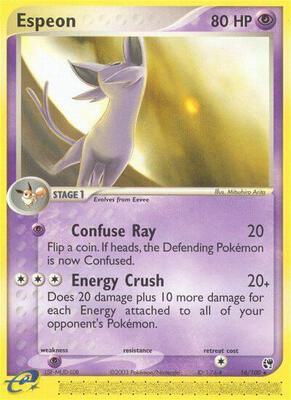 Espeon card from EX Sandstorm