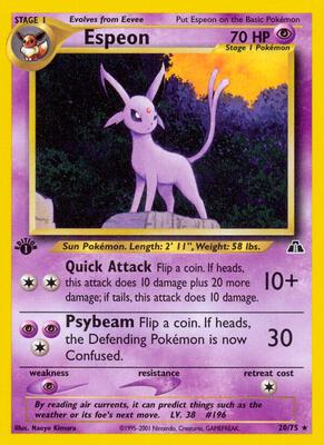 Espeon (20) card from Neo Discovery