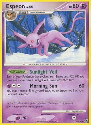 Espeon card from Majestic Dawn