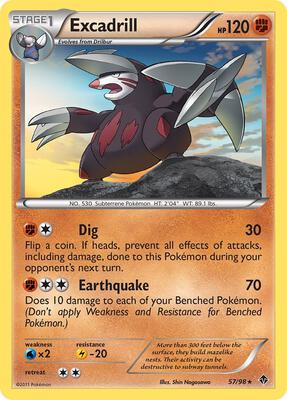 Excadrill (57) card from Emerging Powers