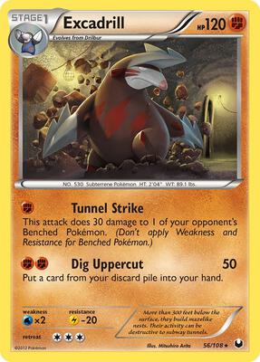Excadrill (56) card from Dark Explorers