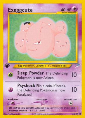 Exeggcute card from Neo Destiny