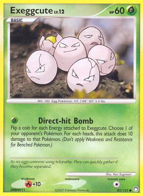 Exeggcute card from Mysterious Treasures