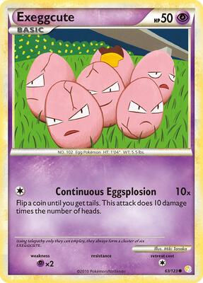 Exeggcute card from HeartGold SoulSilver